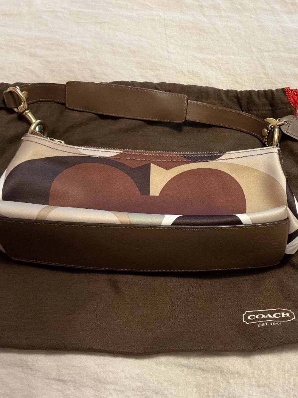 Vintage Coach 11115 Scarf Print Shoulder Bag – 2007